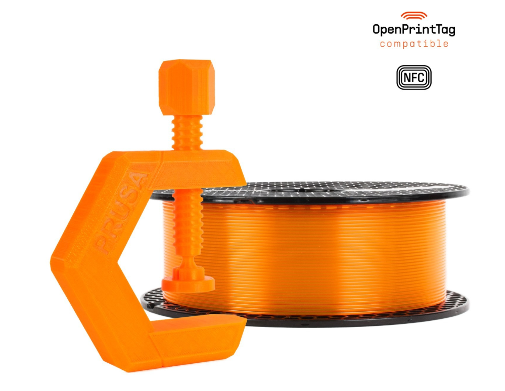 Prusament PETG Orange Transparent - 1kg - NFC Spool