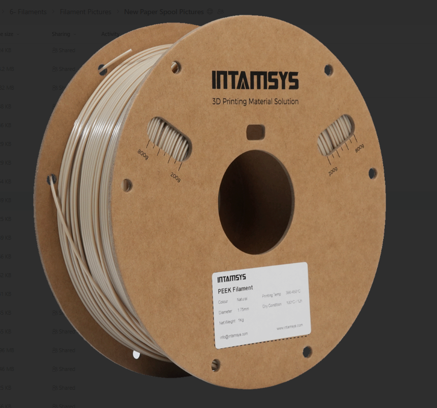 INTAM™ PEEK Filament 500g, 1kg or 3kg