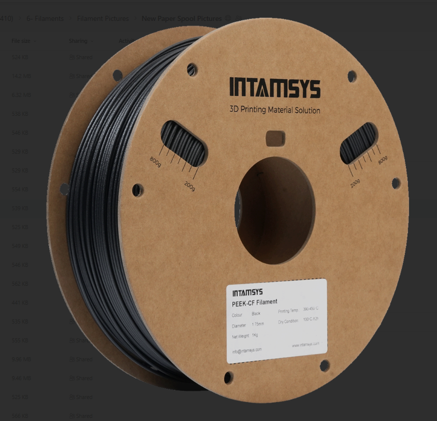 INTAM™ PEEK Filament 500g, 1kg or 3kg