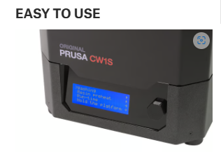 Original Prusa SL1S SPEED 3D Printer + CW1S BUNDLE