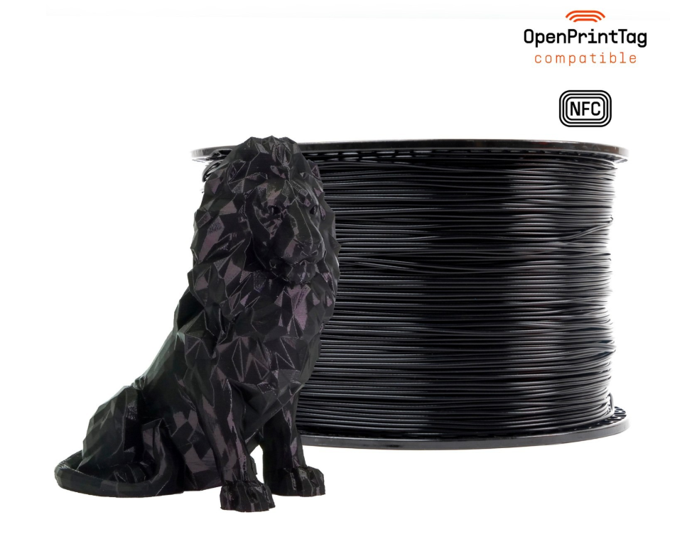 Prusament PLA Jet Black 2kg - NFC Spool