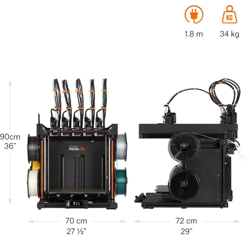 Original Prusa XL+ two-toolhead 3D Printer